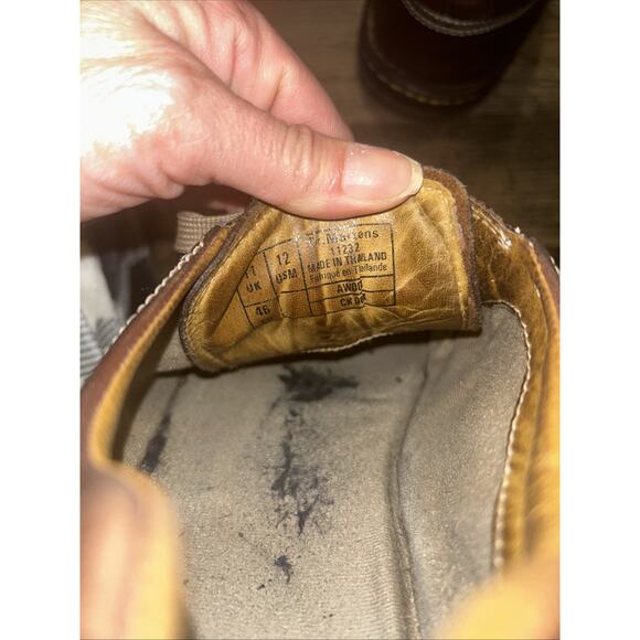 Y2K Dr Doc Martens Lace Up Split Toe Oxford Shoe 11232 Brown Men Size 12 Leather - Picture 8 of 8